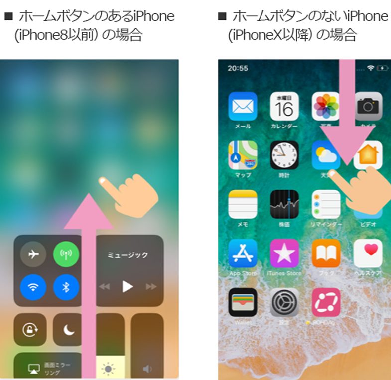 スマートフォンの操作画面2
