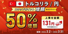 トルコリラ円キャンペーン